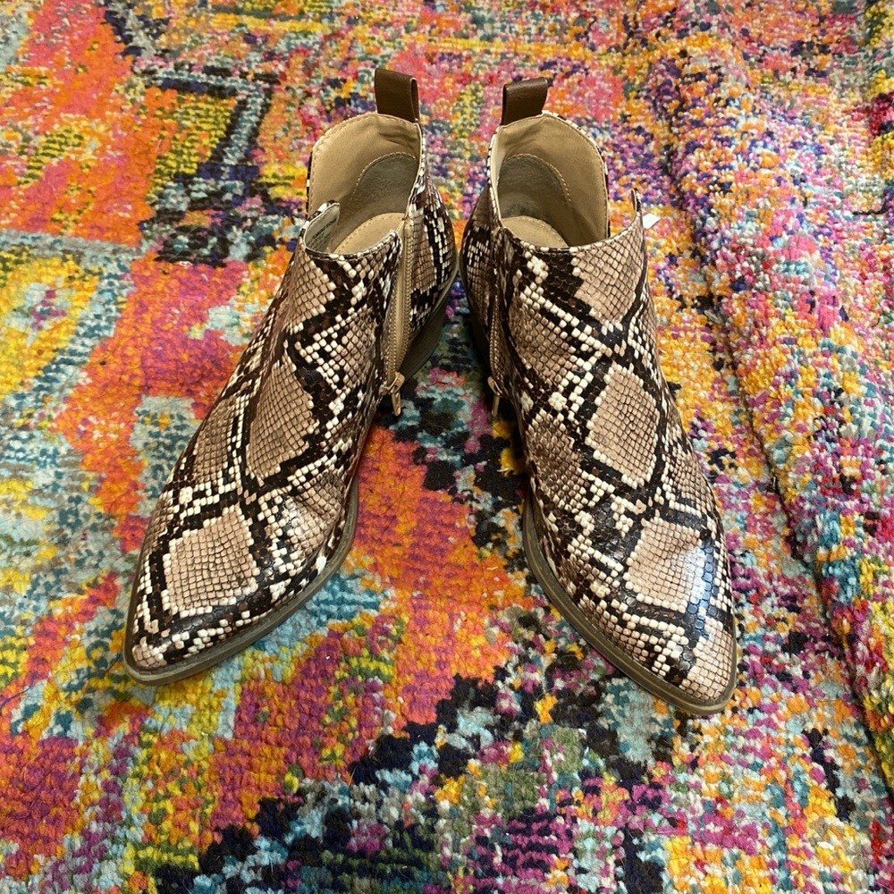 Snakeskin Ankle Boots